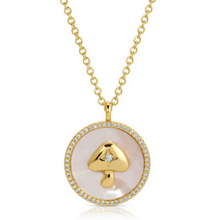 Load image into Gallery viewer, Elizabeth Stone Starry Shroom Coin Necklace
