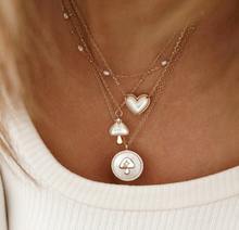 Load image into Gallery viewer, Elizabeth Stone Starry Shroom Coin Necklace