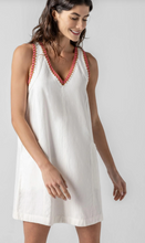 Load image into Gallery viewer, Lilla P Crochet Trim V-Neck Dress in Natural