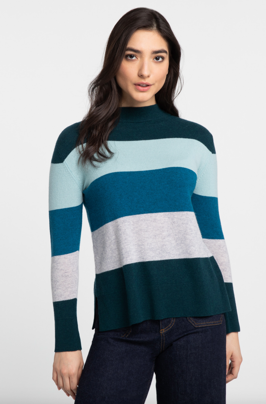 Kinross Cashmere Sweater in Seapine Multi