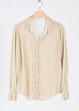 Load image into Gallery viewer, CP Shades Romy Velvet Shirt in Sand