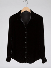 Load image into Gallery viewer, CP Shades Romy Velvet Shirt in Black