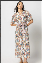Load image into Gallery viewer, Lilla P Split Neck Full Sleeve Maxi Dress