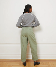 Load image into Gallery viewer, Loup Elaine Pleated Taper Trouser in Cardamom