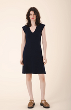 Load image into Gallery viewer, Prairie Underground Strong Shoulder Dress in Midnight