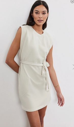Lilla P Adeline French Terry Dress in Putty