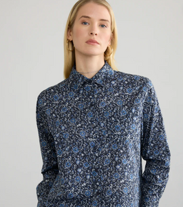 Margaret O'leary Shiv Shirt in Prussion Floral