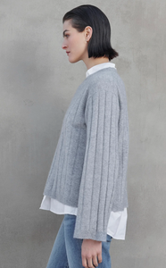 Velvet Fillmore Cashmere Sweater in Fog