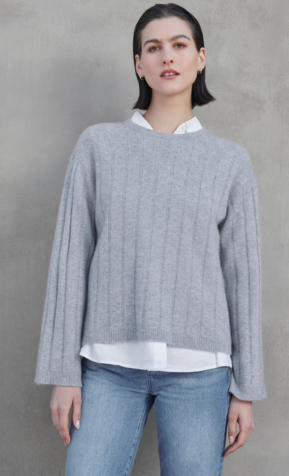 Velvet Fillmore Cashmere Sweater in Fog