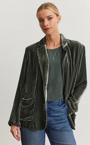 Velvet Kyla Silky Velvet Blazer