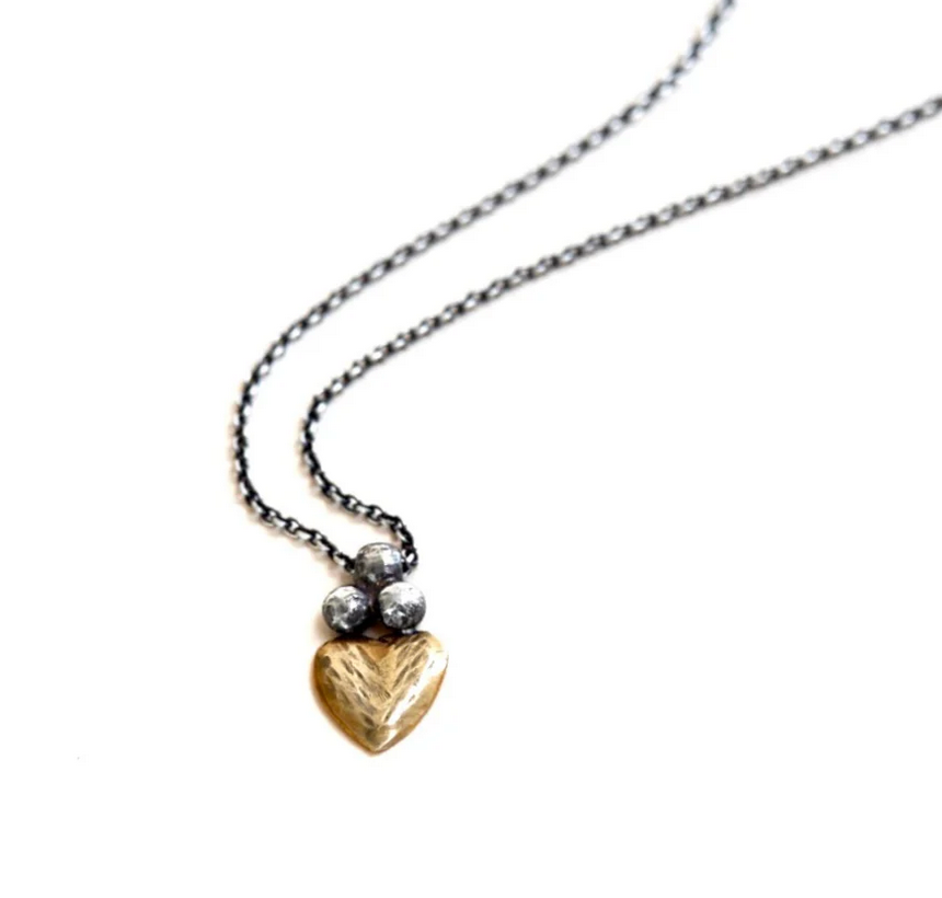 Claire Sommers Buck Sacred Heart Necklace