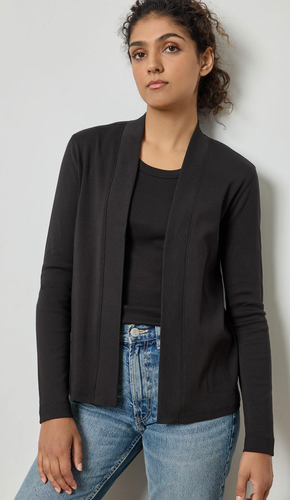 Lilla P Classic Cardigan in Black