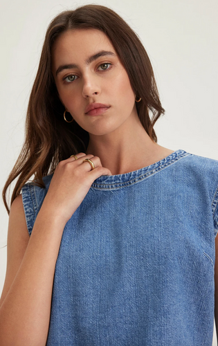 Velvet Loren Denim Sleeveless Denim Top