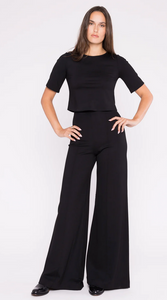 Ripley Rader Ponte Knit Wide Leg Pant in Black