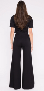 Ripley Rader Ponte Knit Wide Leg Pant in Black