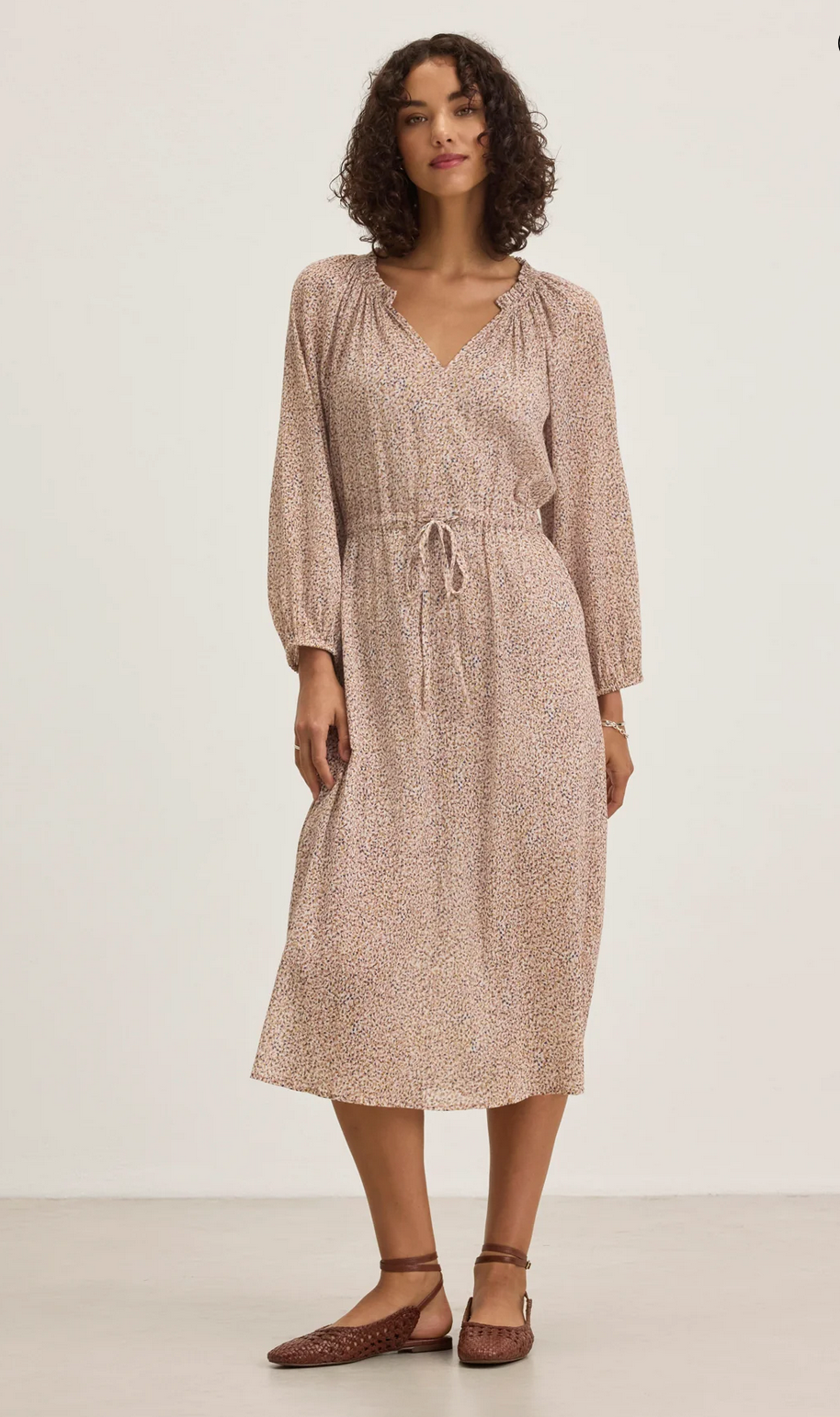 Velvet Lima Printed Crinkle Cotton Gauze Dress