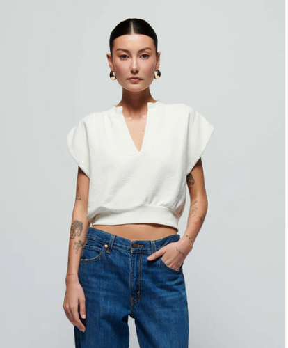 Nation Lenon Crewneck Sweatshirt in Porcelain