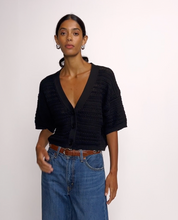 Load image into Gallery viewer, Nation Tabby Crochet Cardi in Jet Black