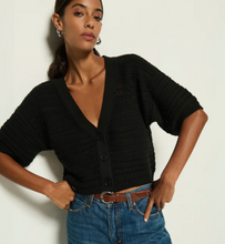 Load image into Gallery viewer, Nation Tabby Crochet Cardi in Jet Black