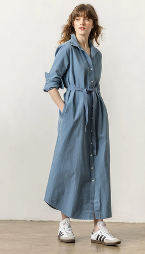 Lilla P Maxi Shirt Dress in River