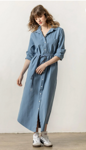 Lilla P Maxi Shirt Dress in River