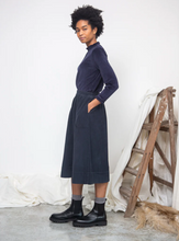 Load image into Gallery viewer, Beaumont Organic Alma Corduroy Skirt in Navy