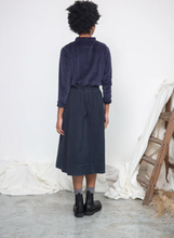 Load image into Gallery viewer, Beaumont Organic Alma Corduroy Skirt in Navy