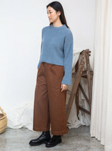 Load image into Gallery viewer, Beaumont Organic Evora-Leigh Recycled Organic Cotton Trousers in Bark Brown