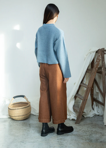 Beaumont Organic Evora-Leigh Recycled Organic Cotton Trousers in Bark Brown