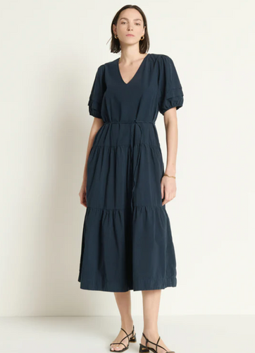 Nation Adele Midi Dress in Navy Night Sky