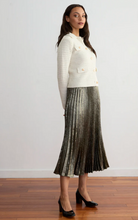 Load image into Gallery viewer, Margaret O&#39;Leary Metallic Pleated Skirt