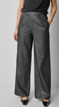 Load image into Gallery viewer, Lilla P Metallic Pant in Silver and Denim