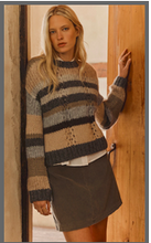 Load image into Gallery viewer, Velvet Rina Alpaca Blend Striped Sweater in Multi Colors