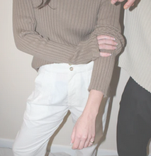 Load image into Gallery viewer, NaNin Pima Cotton Turtleneck in Ecru