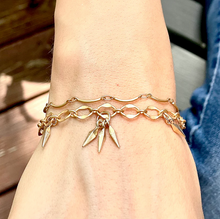Load image into Gallery viewer, Robin Haley Paperclip Spike Chained Bracelet