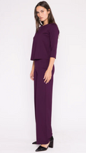Load image into Gallery viewer, Ripley Rader Ponte Knit 3/4 Sleeve Top in Plum
