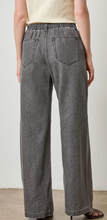 Load image into Gallery viewer, Lilla P Denim Straight Leg Drawstring Pant in Grey