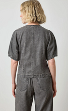 Load image into Gallery viewer, Lilla P Denim Full Sleeve Seamed Top in Grey