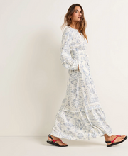 Load image into Gallery viewer, Pendleton Athena Long Maxi Dress in Blue Laurel Grove
