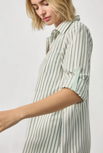 Load image into Gallery viewer, Lilla P Striped Shirtdress in Pool Stripes