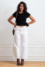 Load image into Gallery viewer, Loup Simone Wide Crop Pant - White &amp; Red