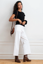 Load image into Gallery viewer, Loup Simone Wide Crop Pant - White &amp; Red