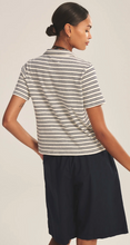 Load image into Gallery viewer, Velvet Perrin Yarn Dye Stripe Cotton Jersey in Natural/Navy