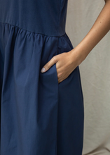 Load image into Gallery viewer, Beaumont Organic Rory Organic Cotton Jersey and Poplin Jumpsuit in Midnight