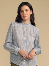 Load image into Gallery viewer, Velvet Betty Hand Block Stripe Button-Up Shirt