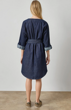 Load image into Gallery viewer, Lilla P Dolman Full Sleeve Shirt Dress in Dark Wash