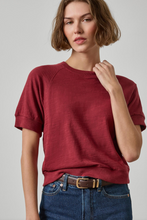 Load image into Gallery viewer, Lilla P Vintage Short Sleeve Raglan in Cabernet