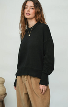 Load image into Gallery viewer, Beaumont Organic Emmy Organic Cotton Knitted Sweater in Black