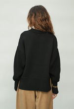 Load image into Gallery viewer, Beaumont Organic Emmy Organic Cotton Knitted Sweater in Black
