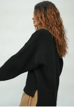 Load image into Gallery viewer, Beaumont Organic Emmy Organic Cotton Knitted Sweater in Black